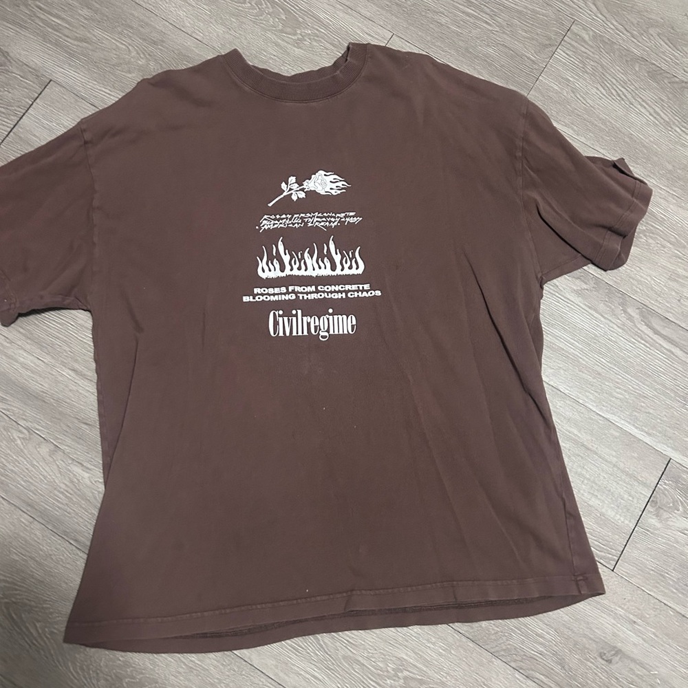 Civilregime Brown Graphic Short-Sleeve Tee